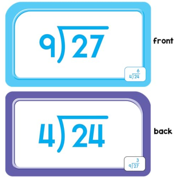 School Zone Division Flash Cards Ages 9 and Up for Learning