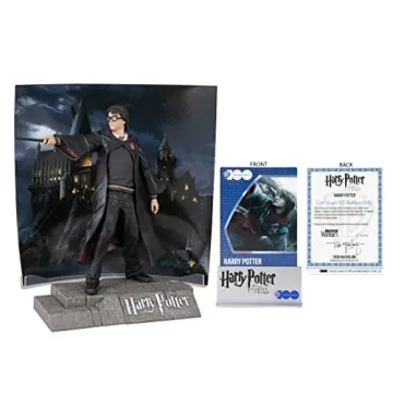 Collectible Harry Potter Figure with Scenic Backdrop