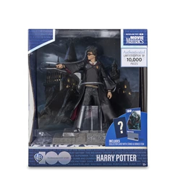 Collectible Harry Potter Figure with Scenic Backdrop