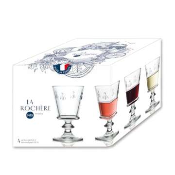 La Rochere Napoleon Bee Stemmed Wine Glass Set of 6 – Vintage Wine Glasses – La Rochere Bee Glassware Sets (9 oz)