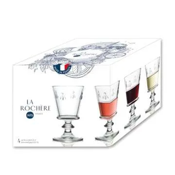 La Rochere Napoleon Bee Stemmed Wine Glass Set of 6 – Vintage Wine Glasses – La Rochere Bee Glassware Sets (9 oz)