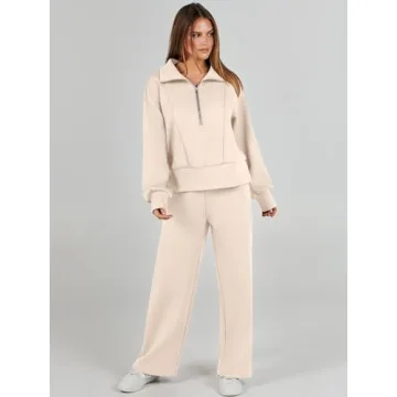 Buy ANRABESS Women's 2 Piece Sweatsuit Half Zip Set