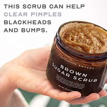 Brooklyn Botany Brown Sugar Body Scrub & Coconut Milk Body Scrub - Exfoliating Body and Face Scrubs – Moisturizing Scrub for Stretch Marks, Acne and Signs of Aging – Gift for Women - 10 oz