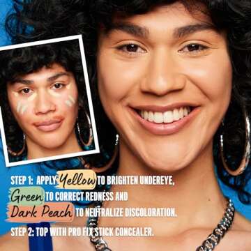 NYX PROFESSIONAL MAKEUP Pro Fix Stick Correcting Concealer, Buildable Medium Coverage Concealer Stick - Green