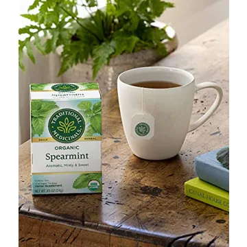 Organic Spearmint Tea for Wellness 96 Bags 6 Pack