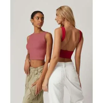 Trendy QINSEN Women's Cropped Tank for Summer Style