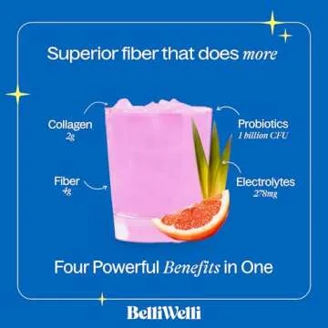 Delicious Belli Welli Daily Fiber with Probiotics and Collagen