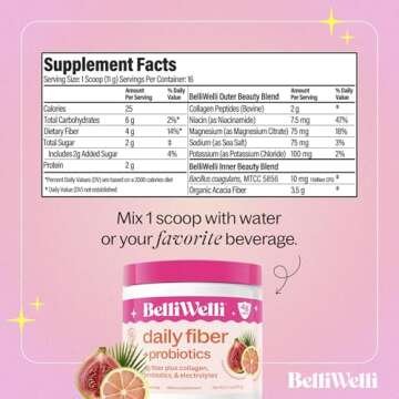 Delicious Belli Welli Daily Fiber with Probiotics and Collagen