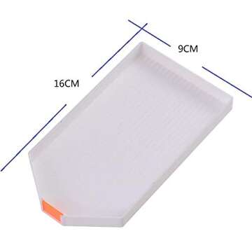 8Pcs Plastic Bead Sorting Trays Large Diamond Rhinestone Plate Tray Diamond Sorting Trays Cross Stit...