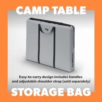 Dometic GO Compact Camp Table - Bamboo Table with Adjustable Height - Foldable and Portable | Carrying Case Sold Separately
