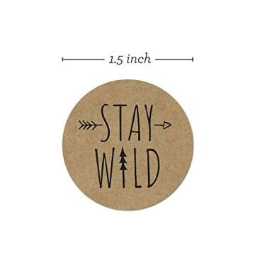 Rustic Mountain Baby Shower Stickers / 8 Adventure Birthday Party Designs / 1.5" Gender Neutral Little One Labels / 500 Party Favor Labels/Made in The USA