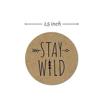 Rustic Mountain Baby Shower Stickers / 8 Adventure Birthday Party Designs / 1.5" Gender Neutral Little One Labels / 500 Party Favor Labels/Made in The USA