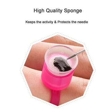 Glue Rings for Eyelash Extensions - 100pcs Pigment Cups