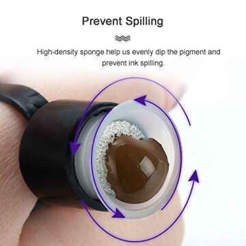 Glue Rings for Eyelash Extensions - 100pcs Pigment Cups