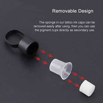 Glue Rings for Eyelash Extensions - 100pcs Pigment Cups