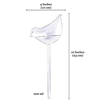 FLORO Bird Self Watering Globes for Plants, Ideal for New Plant Owners and for Hanging Planters, Plants are Perfectly Watered, Saves Time, Waters Plants While You’re Away, 1Pc