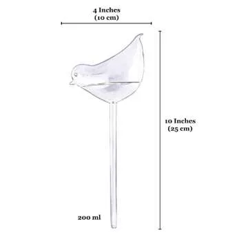 FLORO Bird Self Watering Globes for Plants, Ideal for New Plant Owners and for Hanging Planters, Plants are Perfectly Watered, Saves Time, Waters Plants While You’re Away, 1Pc