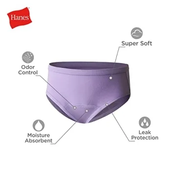 Hanes Girls Toddler Potty Trainer Briefs, 6-Pack Comfort Underwear