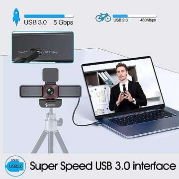 Angetube 4K Webcam with AI Tracking and Remote Control