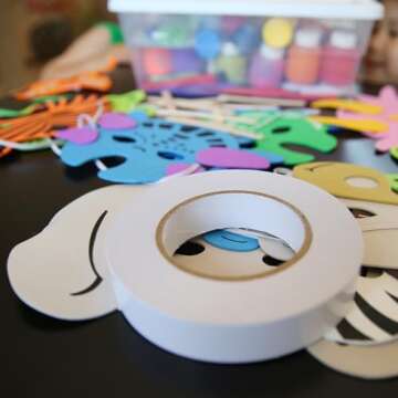 AJ Sign World Best 1/2" MAX Strength Thin Permanent Double-Sided Tape for Arts, Crafts, Photography, Scrapbooking, Tear-by-Hand, Paper Backing (1/2-Inch by 164-Feet/55 Yards)…