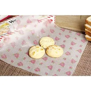 Wax Paper,Food Picnic Paper,50 sheets Grease Proof Paper,Waterproof Dry Hamburger Paper Liners Wrapp...