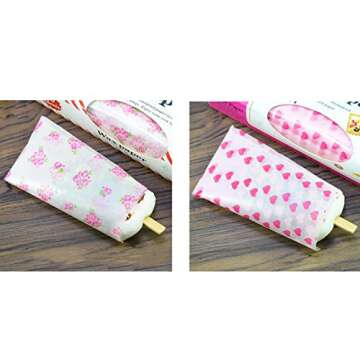 Wax Paper,Food Picnic Paper,50 sheets Grease Proof Paper,Waterproof Dry Hamburger Paper Liners Wrapping Tissue for Plastic Food Basket By Meleg Otthon(floral pattern)