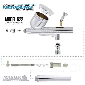 Master Airbrush Model G22 - Multi-Purpose Dual-Action Airbrush Set