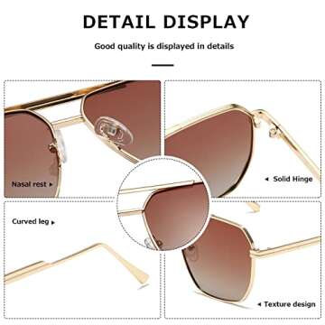 KIMORN Retro Polarized Sunglasses Stylish UV400 Protection