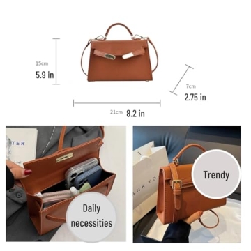 Women's Trendy Green PU Leather Crossbody Bag Adjustable Strap