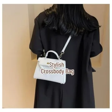 Women's Trendy Green PU Leather Crossbody Bag Adjustable Strap