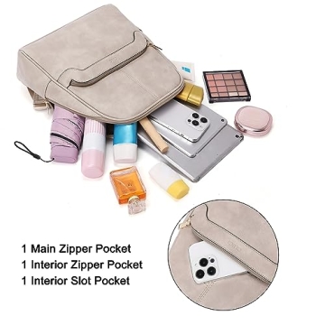 CLUCI Leather Backpack Purse Women Stylish Convertible Functional