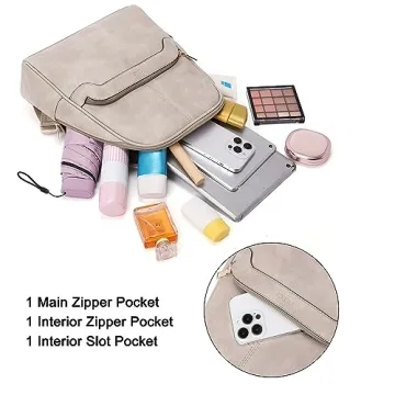 CLUCI Leather Backpack Purse Women Stylish Convertible Functional