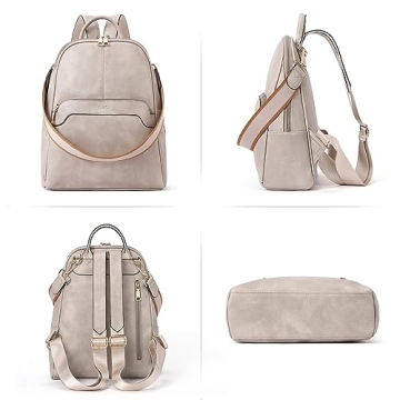 CLUCI Leather Backpack Purse Women Stylish Convertible Functional