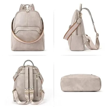 CLUCI Leather Backpack Purse Women Stylish Convertible Functional