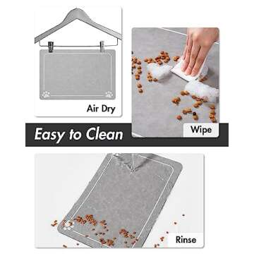 MontVoo Absorbent Pet Feeding Mat for Dogs & Cats