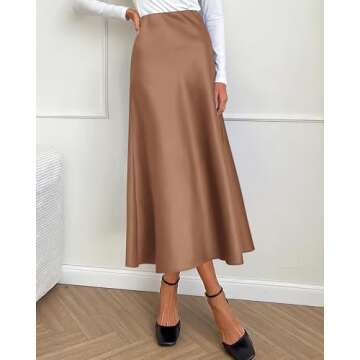 BTFBM 2025 Women Long Satin Summer Fall Skirt Silk Elegant High Waist Cocktail Party Wedding Flared ...