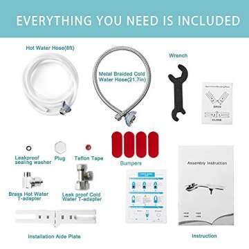 RENOOK Self-Cleaning Hot & Cold Water Bidet Toilet Attachment for Hygiene - Dual Nozzle, Non-Electric