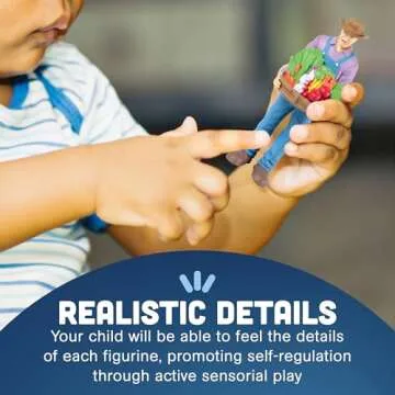 Constructive Playthings Pretend Professionals Career Toy Figure Set for Kids Ages 3+, Set of 12 Freestanding Inclusive and Diverse Dollhouse Toy Figurines, Multicolor