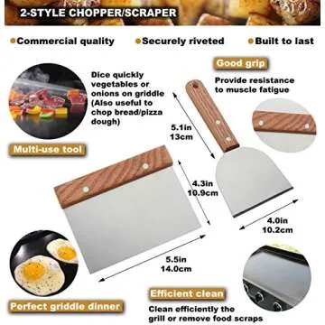 ROMANTICIST 8Pc Griddle Accessories - Ultimate Cooking Set