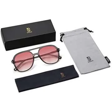 SOJOS Retro Polarized Aviator Sunglasses for Men Women