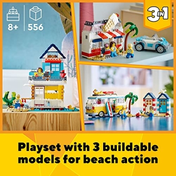 LEGO Creator 3 in 1 Beach Camper Van Fun Building Set