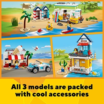 LEGO Creator 3 in 1 Beach Camper Van Fun Building Set