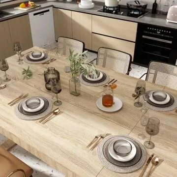 WOODTIME Modern Dining Table for 8-10 People