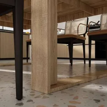 WOODTIME Modern Dining Table for 8-10 People