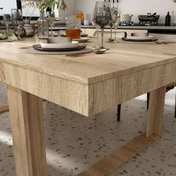WOODTIME Modern Dining Table for 8-10 People