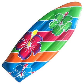 Vibrant Luau Surfboard Inflate for Kids and Parties