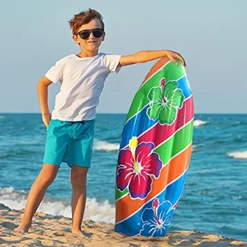 Vibrant Luau Surfboard Inflate for Kids and Parties