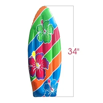 Vibrant Luau Surfboard Inflate for Kids and Parties