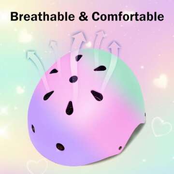 Kids Bike Helmet for 2-3-5-8-14 Ages Girls,Boys,Toddler,Kids and Youth, Ventilation and Impact Resistance Toddler Bike Helmet for Multi-Sport Bicycle Scooter Inline Roller Skate and Skateboarding