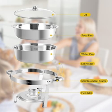 BriSunshine Chafing Dish Set - Elegant Buffet Warmers